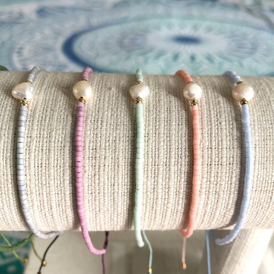 Pulsera Perla Dorada
