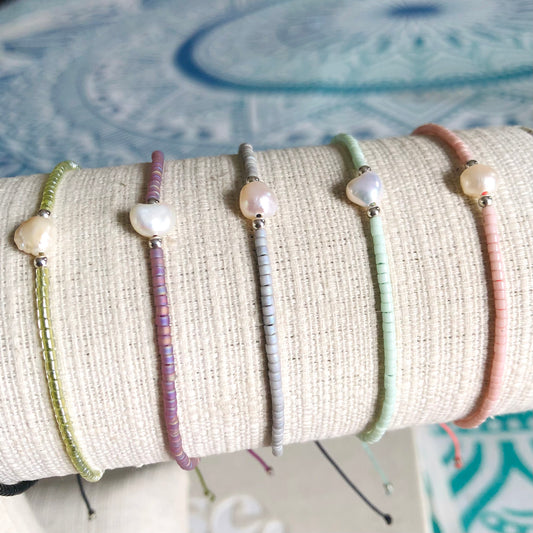 Pulsera Perla Plata