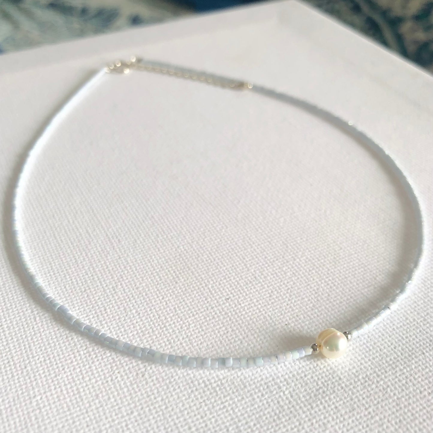 Collar Perla Plata