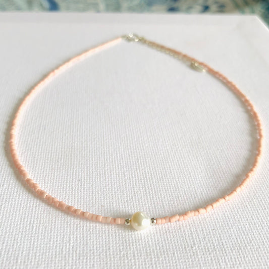 Collar Perla Plata