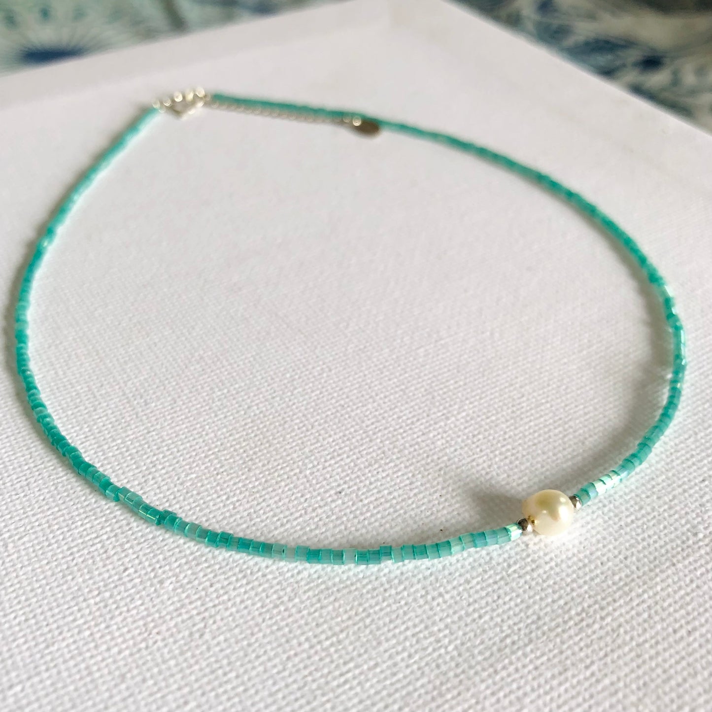 Collar Perla Plata