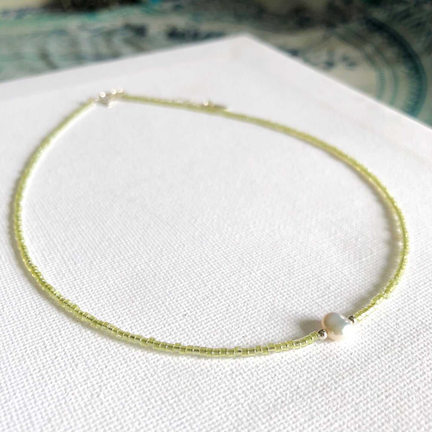 Collar Perla Plata