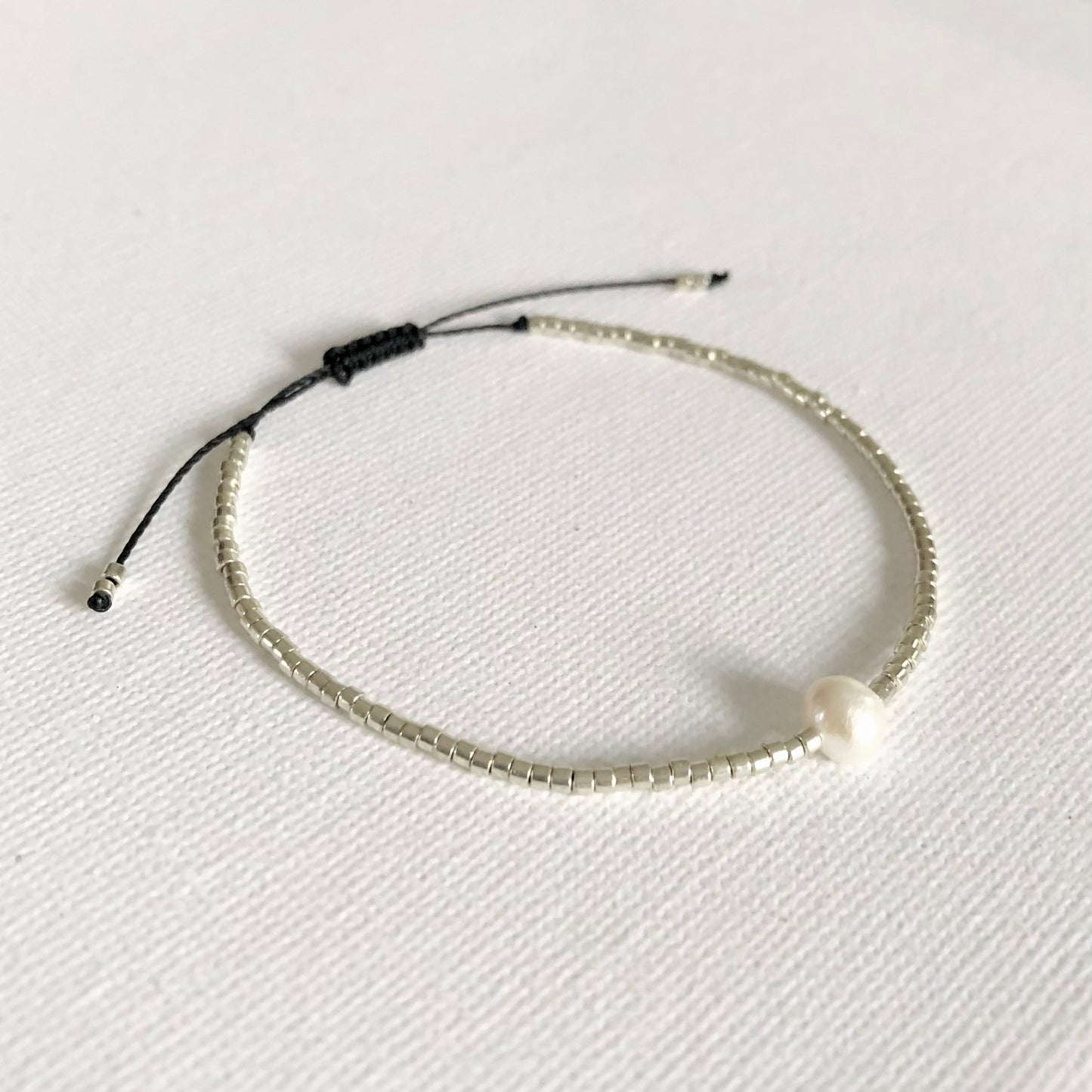 Pulsera Perla Plata