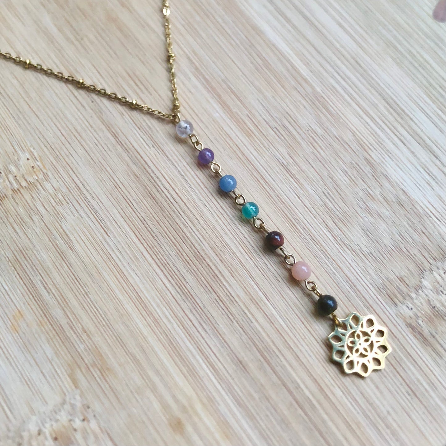 Necklace Golden 7 Chakras