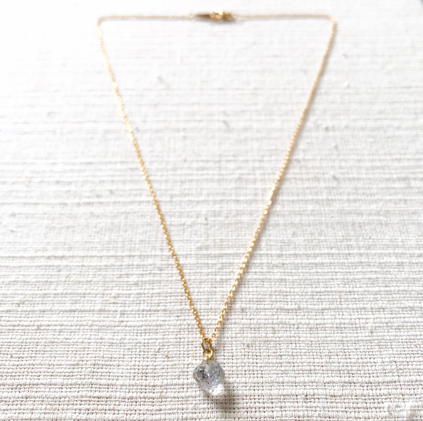Necklace Raw Diamond Quartz
