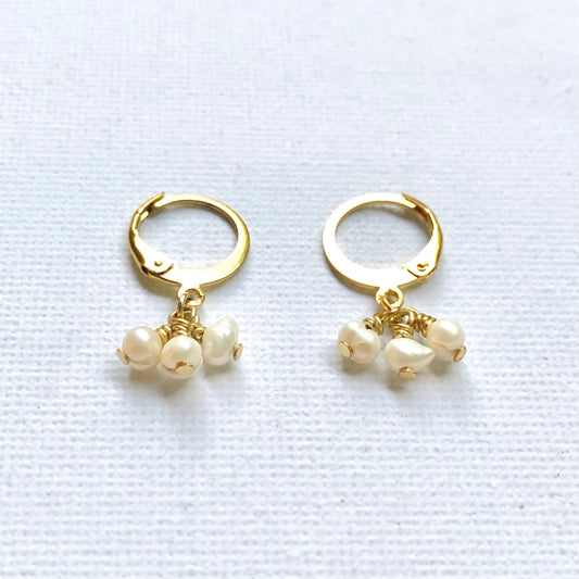 Earrings White Cherry