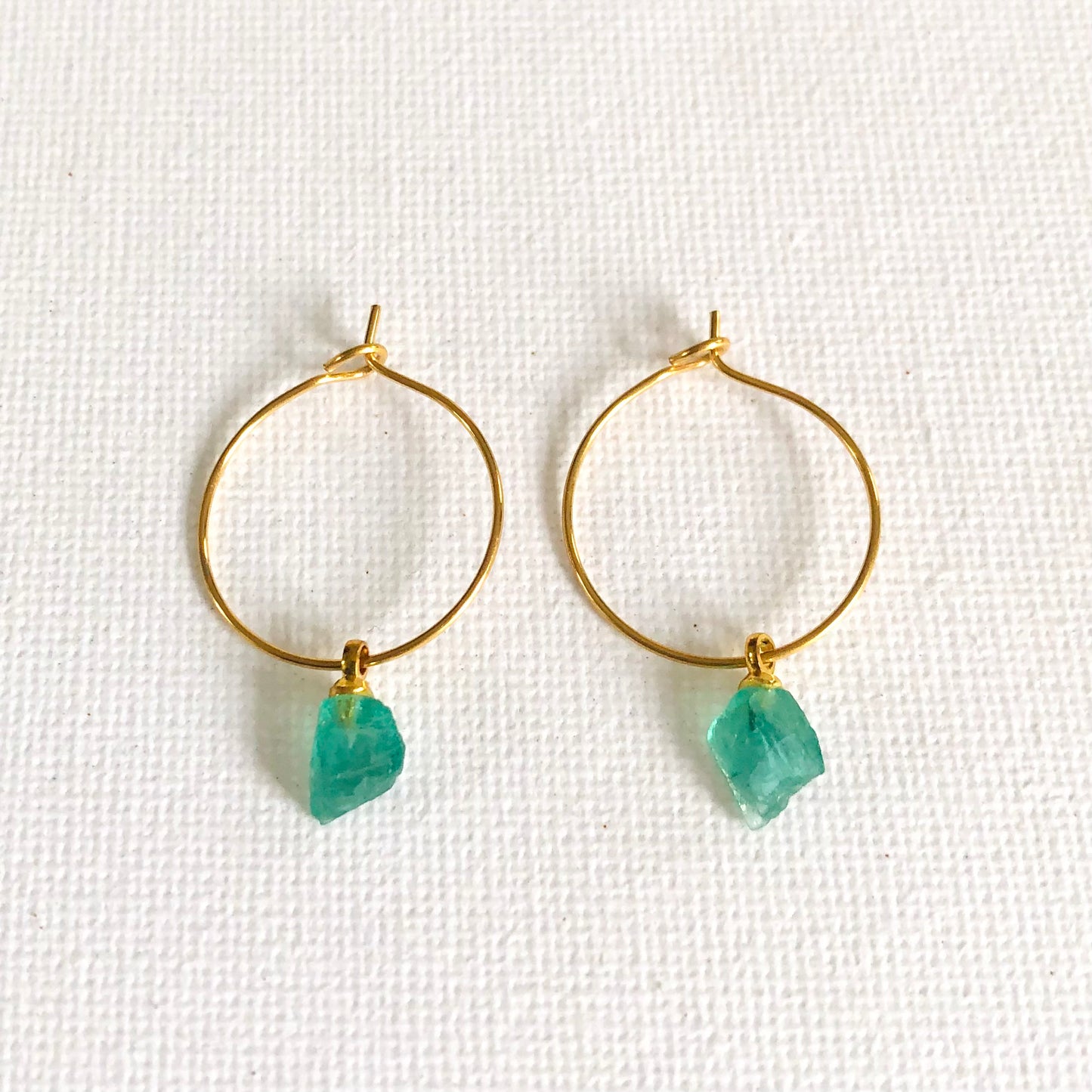 Earrings Raw Apatite