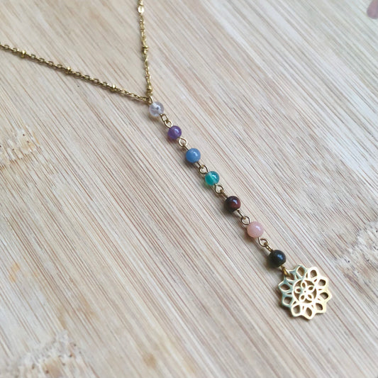 Necklace Golden 7 Chakras