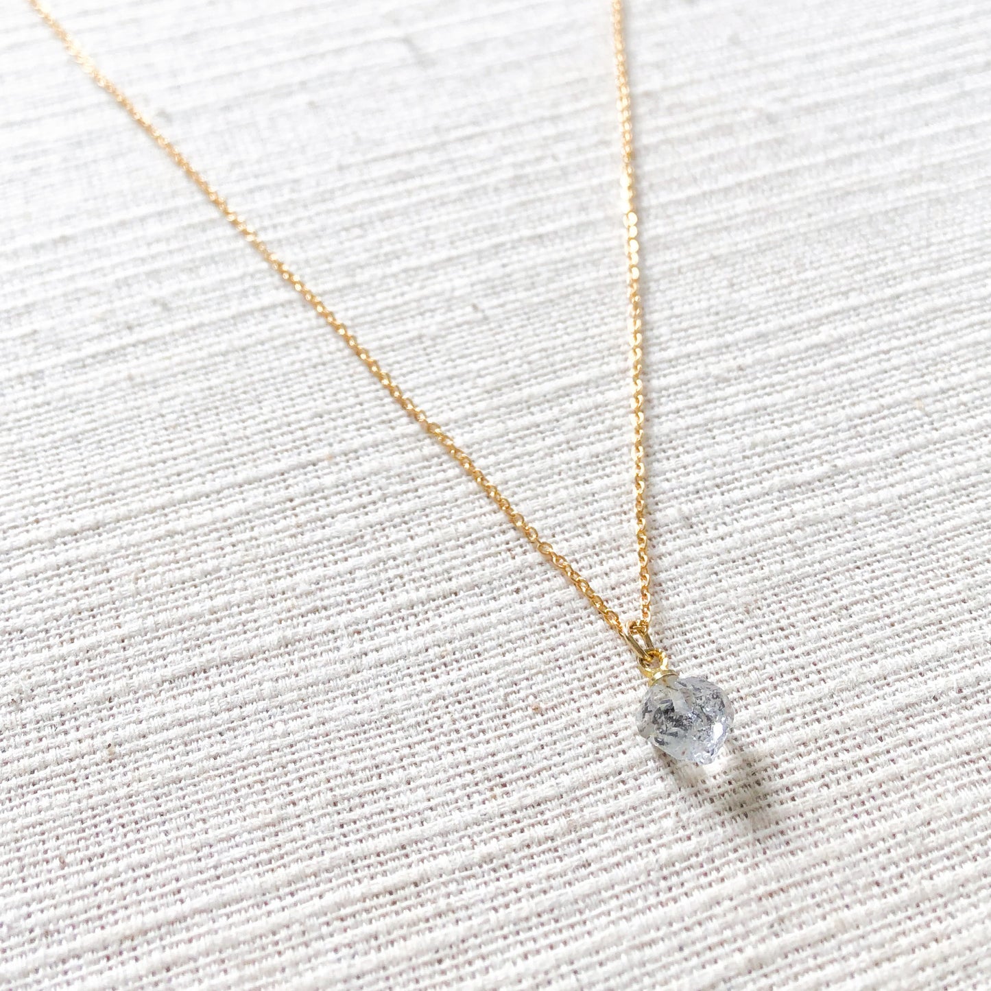 Necklace Raw Diamond Quartz