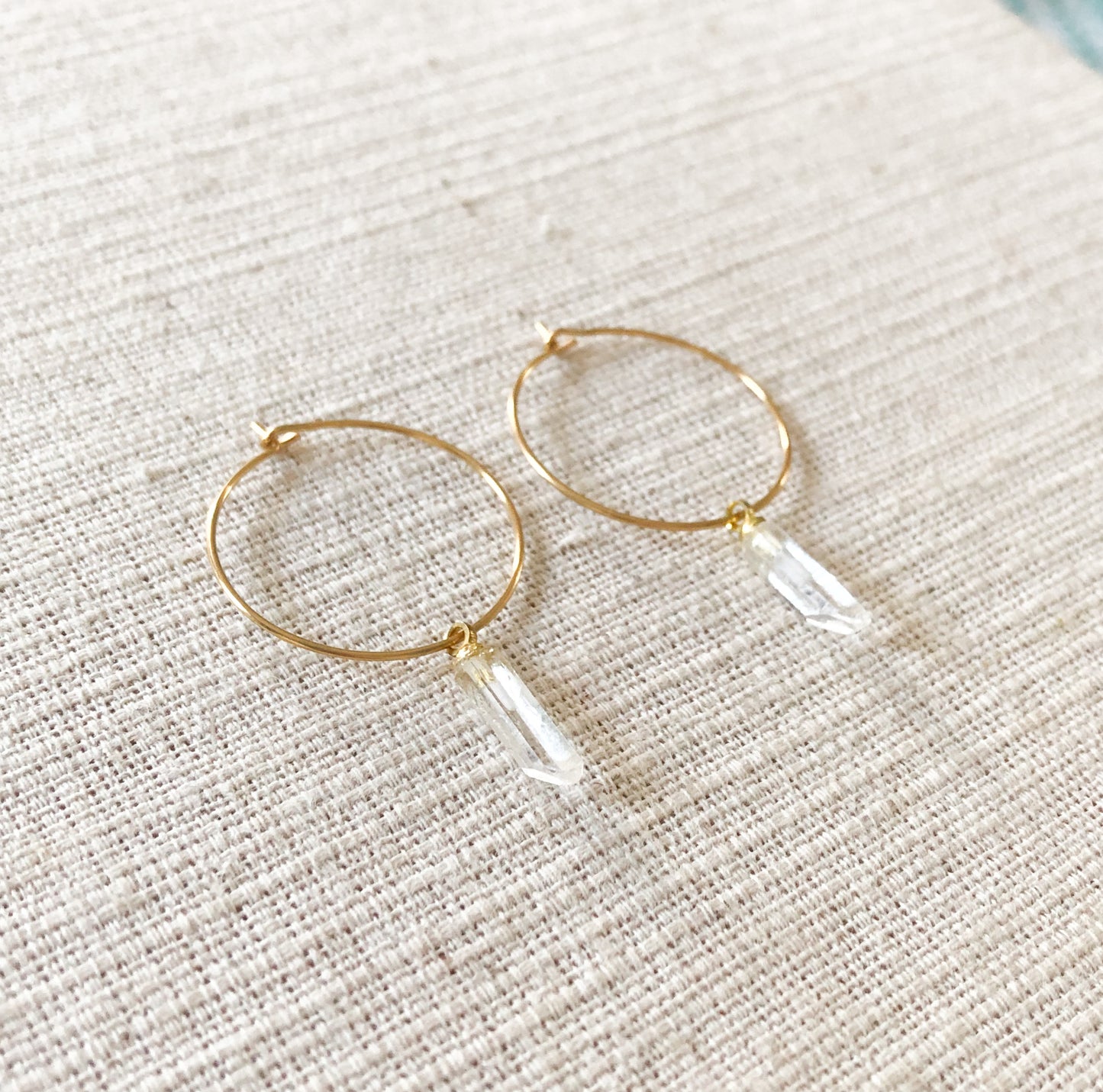 Earrings Raw Crystal Quartz