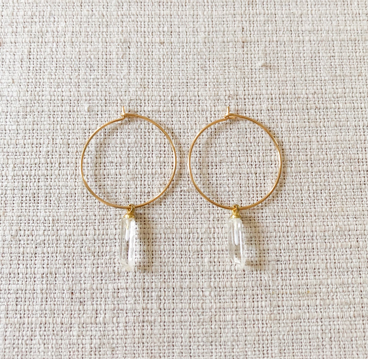 Earrings Raw Crystal Quartz