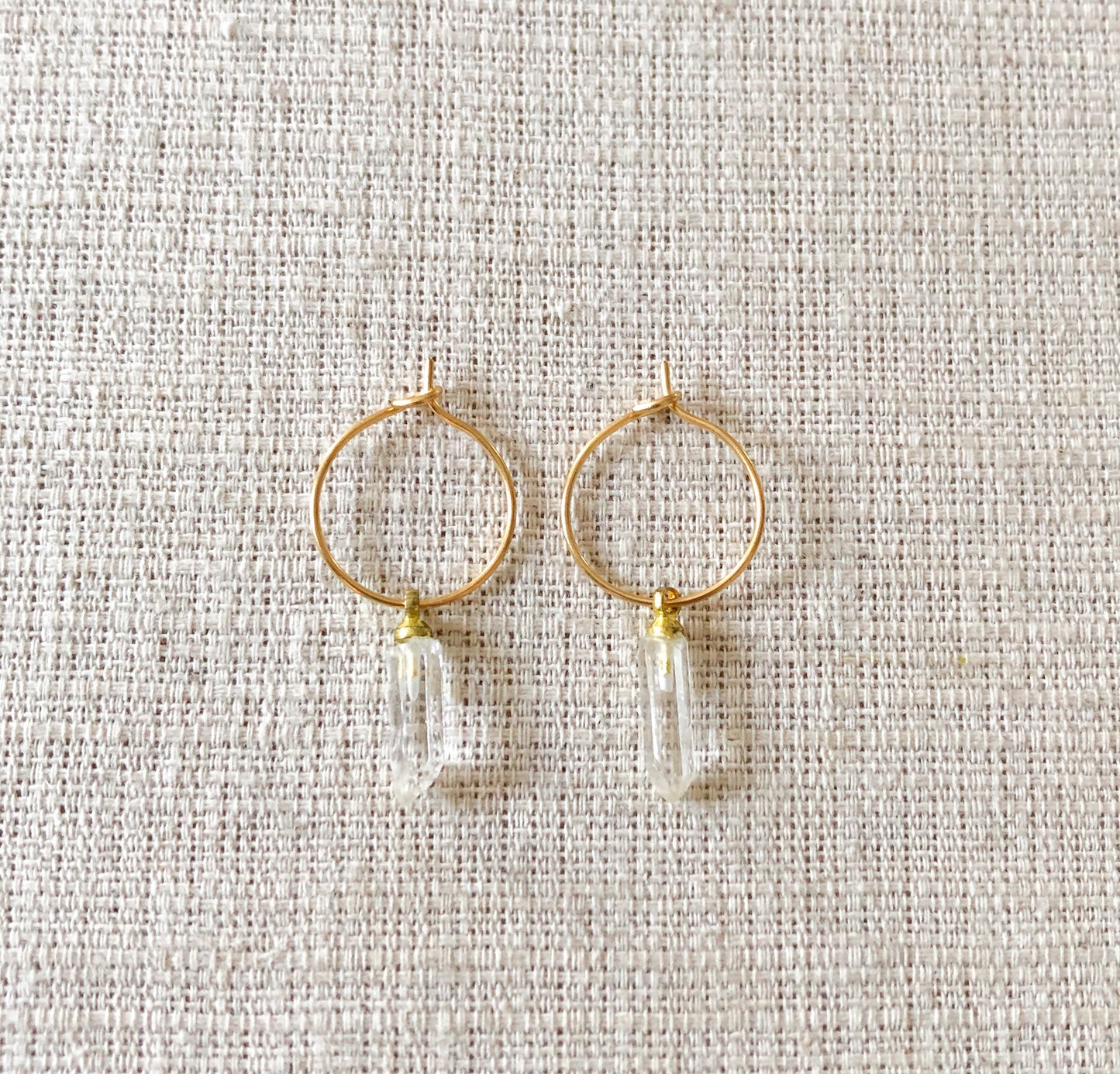 Earrings Raw Crystal Quartz